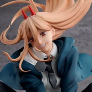 Gros plan sur le visage de la figurine Figuarts Zero de Power de Chainsaw Man